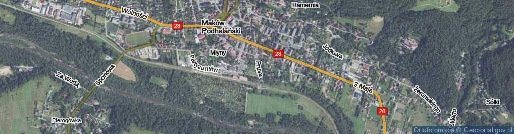 Zdjęcie satelitarne Prusa ul.